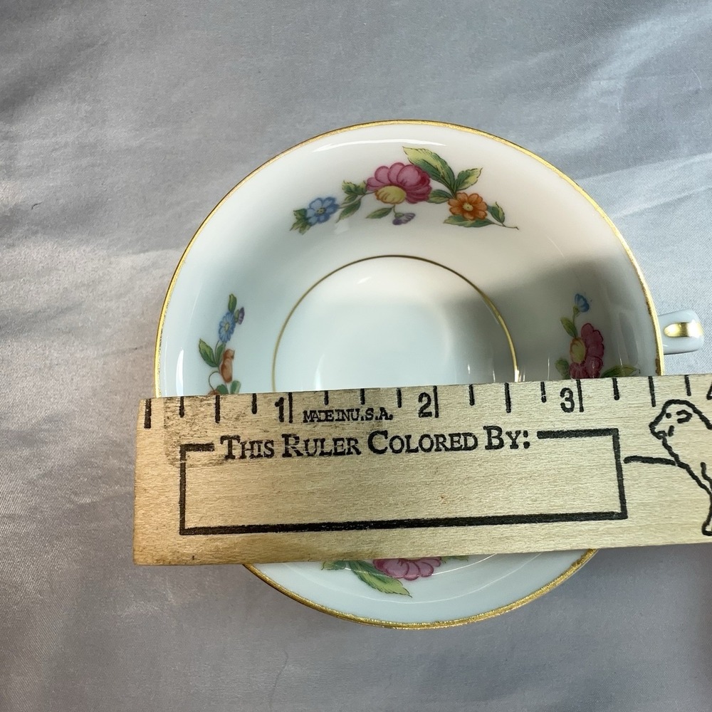MINT Noritake Occupied Japan Tea Cup Saucer‎ Floral Gold Grandmillennial Tea Cup - Picture 11 of 12